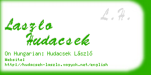 laszlo hudacsek business card
