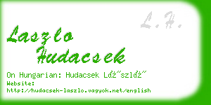 laszlo hudacsek business card